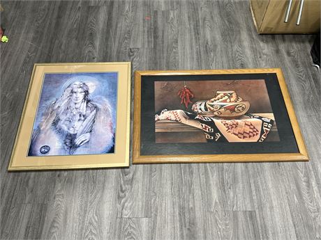 2 FRAMED PRINTS (One on right is 39”x27”)