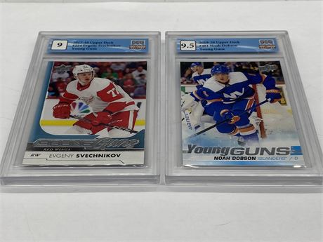 2 GCG GRADED NHL YOUNG GUNS ROOKIE CARDS