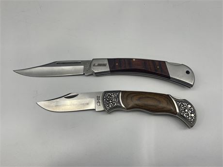 2 POCKET KNIVES - 4” BLADE / 3” BLADE
