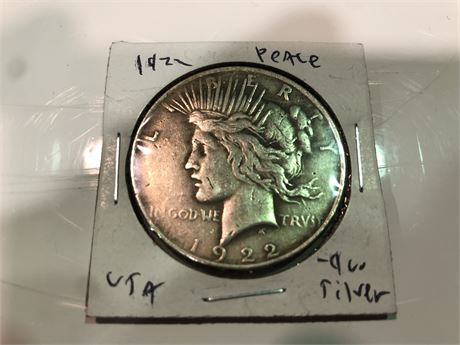 SILVER AMERICAN 1 DOLLAR COIN (1922)