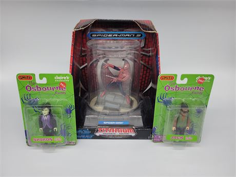1 SPIDER-MAN 3 AND 2 OSBOURNE FAMILY FIGURINES