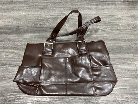KENNETH COLE BROWN LEATHER BAG