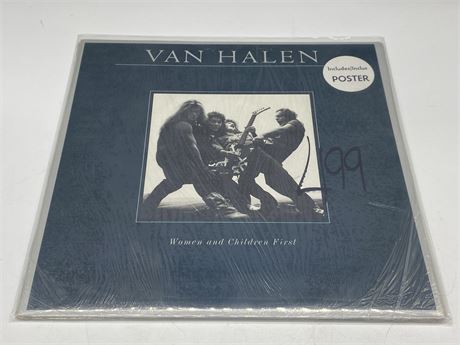 SEALED OLD STOCK VAN HALEN - WOMEN AND CHILDREN FIRST - INCLUDES POSTER