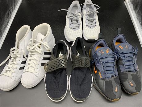 4 PAIRS MENS SHOES (assorted sizes)