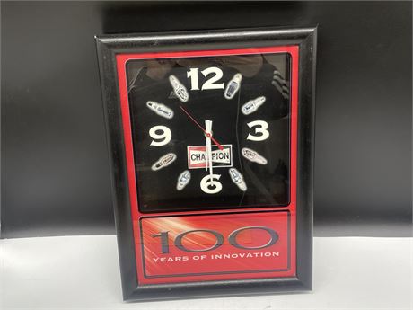 CHAMPION 100 YEAR CLOCK - WORKING - 12”x16”