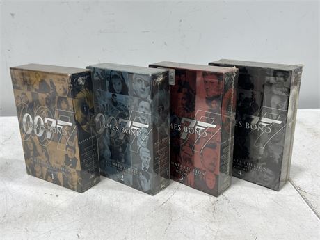 4 SEALED JAMES BOND DVD VOLUMES