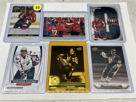 6 OVECHKIN / CROSBY CARDS