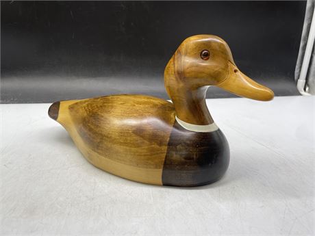 SIGNED WOODEN MALLARD COUNTRY TRADITIONS CANADA (11”)