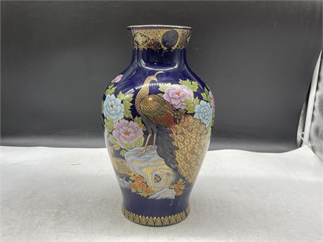 LARGE HAND PAINTED VASE 12”