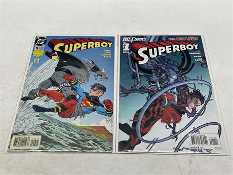 2 SUPER BOY COMICS #1 & 9 (See pictures for appearances)