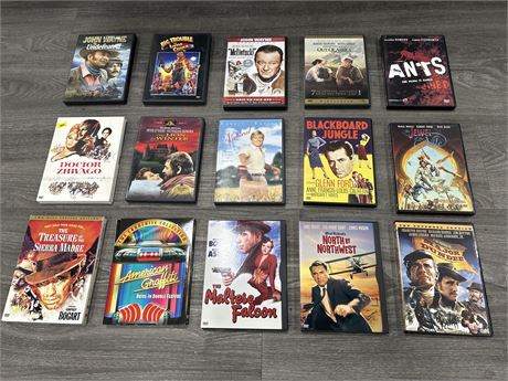 15 RARE DVDS GOOD CONDITION