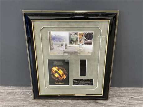 FRAMED LIMITED EDITION LORD OF THE RINGS FILM & FIRST DAY COVER DISPLAY