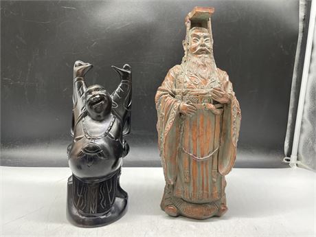 2 CHINESE FIGURES LARGEST 14”
