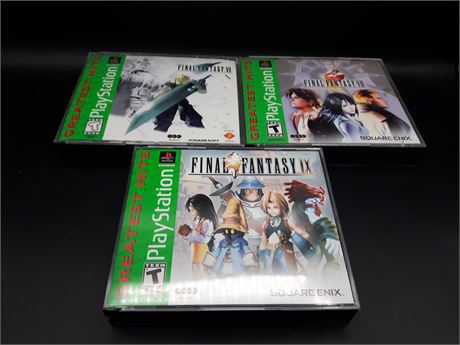 COLLECTION OF FINAL FANTASY 7, 8, & 9 - PLAYSTATION ONE