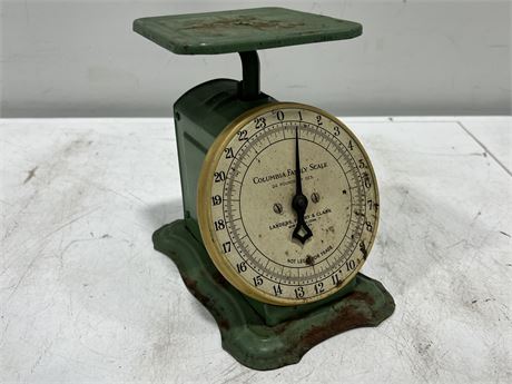 VINTAGE COLUMBIA FAMILY SCALE (8.5” tall)