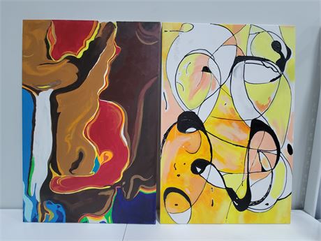 2 ABSTRACT PAINTING (3x2ft)