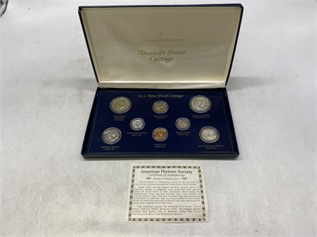 AMERICAN HISTORIC SOCIETY AMERICAS FINEST PROOF COIN SET