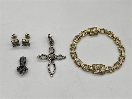 925 STERLING & OTHER ESTATE JEWELRY MIX