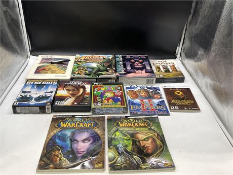 LOT OF PC GAMES + GUIDE BOOKS & ECT