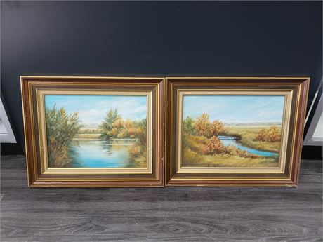 TWO LANDSCAPE PAINTINGS