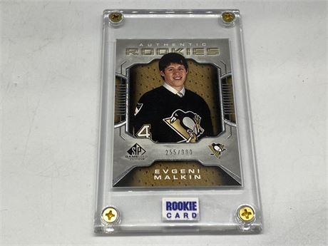 L/E SP GAME USED ROOKIE MALKIN CARD #255/999