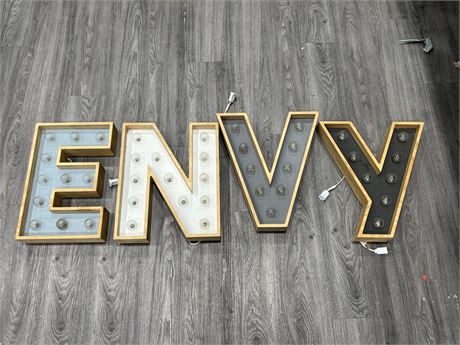 4 LIGHT UP LETTERS (19” tall)