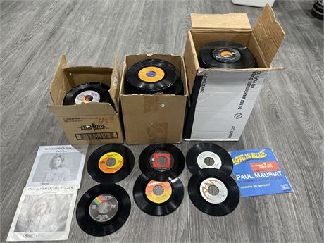 LARGE LOT OF 45’S - CONDITION VARIES