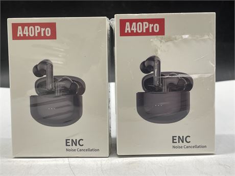 (2 SEALED) A40PRO ENC NOISE CANCELLING EARBUDS