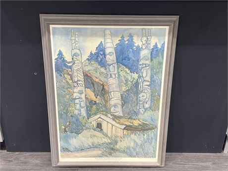 FRAMED EMILY CARR FIRST NATIONS PRINT - 24”x34”