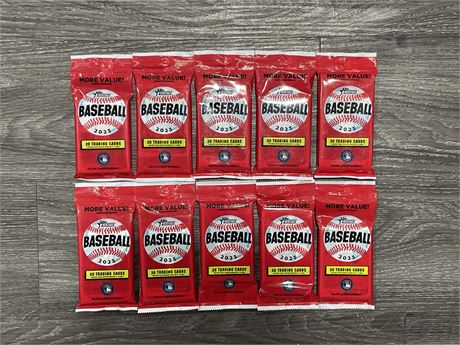 10 SEALED 2023 TOPPS HERITAGE FAT PACKS