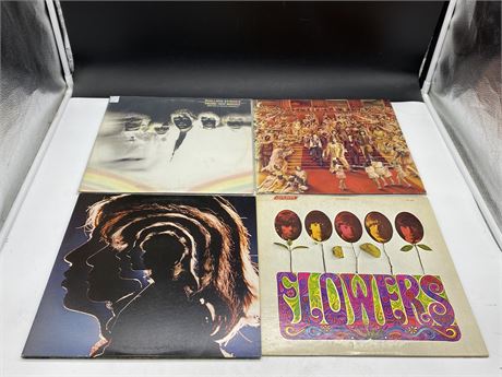 4 ROLLING STONES RECORDS - VG (slightly scratched)