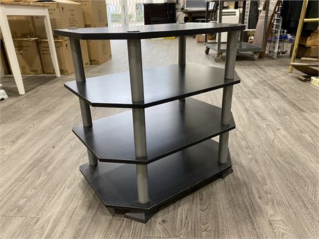 4 SHELVED BLACK/GRAY STEREO STAND (24”x16”x23”)