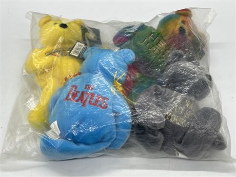 NEW IN SEALED BAG LIMITED EDITION THE BEATLES BEANIE BABIES