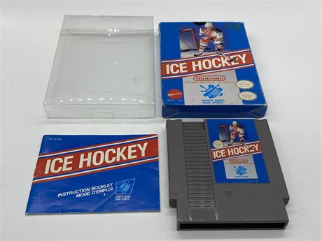 ICE HOCKEY - NES COMPLETE W/BOX & MANUAL - EXCELLENT CONDITION