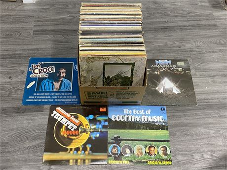 BOX OF RECORDS - MOSTLY SCRATCHED / VARIOUS CONDITIONS