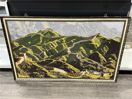 NEEDLEWORK GREAT WALL OF CHINA PICTURE (51”x34”)