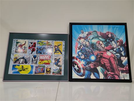 2 MARVEL FRAMED PICTURE (One is puzzles)