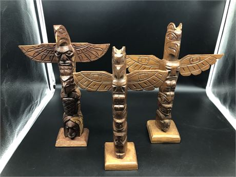 FIRST NATION MS HAND CARVED PIECES (signed by artists see photos)
