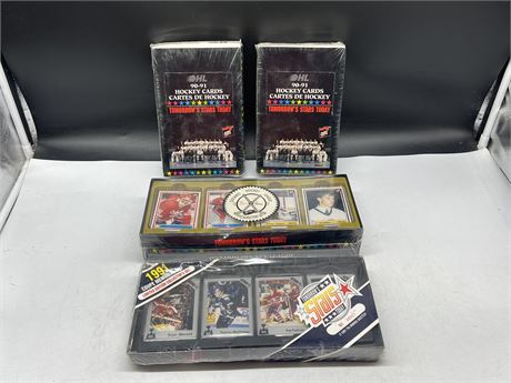 4 SEALED OHL 1990’s PACKS / CARD SETS