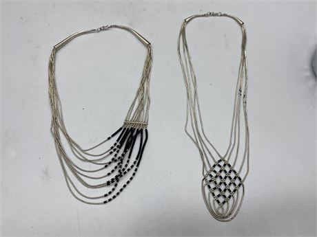 2 STERLING SILVER NECKLACES
