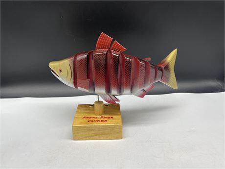 DECORATIVE SALMON ON STAND 13” LONG