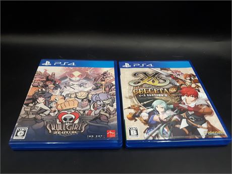 Y'S CELCETA & SKULL GIRLS 2 - VERY GOOD CONDITION - PS4