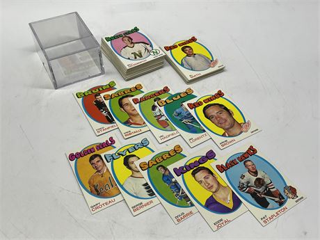 1971/72 TOPPS NHL PARTIAL SET (74 Cards)