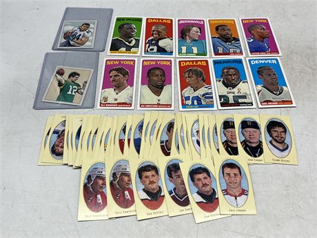 LOT OF TOPPS NFL CARDS & MINIATURE UD NHL CARDS