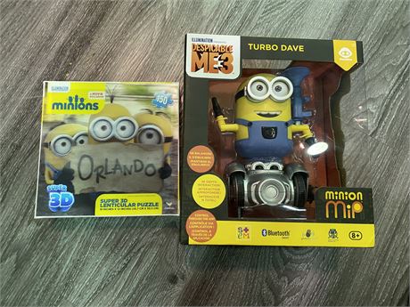 (NEW) DESPICABLE ME TOY AND (NEW) MINIONS PUZZLE