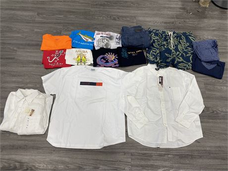 LOT OF MENS XXL CLOTHES (MOST NEW OR LIKE NEW)