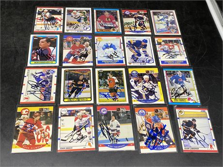 20 AUTOGRAPHED NHL CARDS
