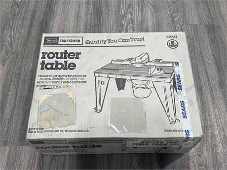 NEW SEARS CRAFTSMAN ROUTER TABLE