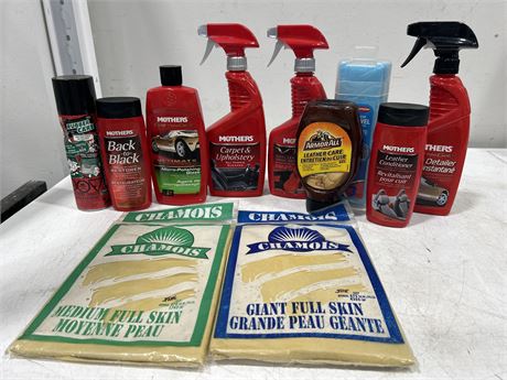 NEW AUTOMOTIVE CARE ITEMS - ASSORTED CLEANERS AND SPRAYS