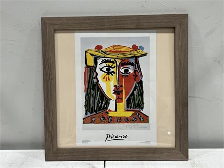 FRAMED PICASSO FRENCH POSTER (23”x23”)